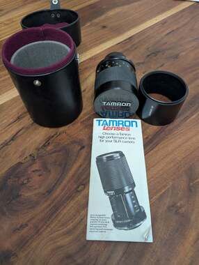 Tamron SP 500mm f/8 BBAR MC 55B Mirror Lens Adaptall-2 w/ Nikon Mount Hood Case